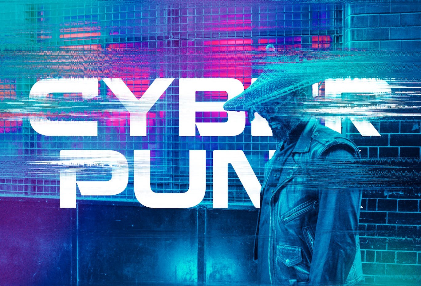 Cyberpunk赛博朋克故障特效图层样式PSD 图片素材 第9张