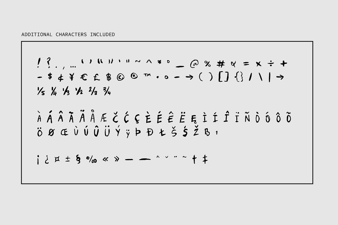 英文字体：真实随性凌乱而逼真的手写英文笔迹字体 MANIC Erratic Handwritten Font 设计素材 第6张