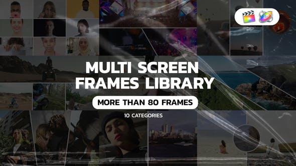 FCPX插件：86个多种网格排版动态分屏预设效果 Multi Screen Frames Pack . 第1张