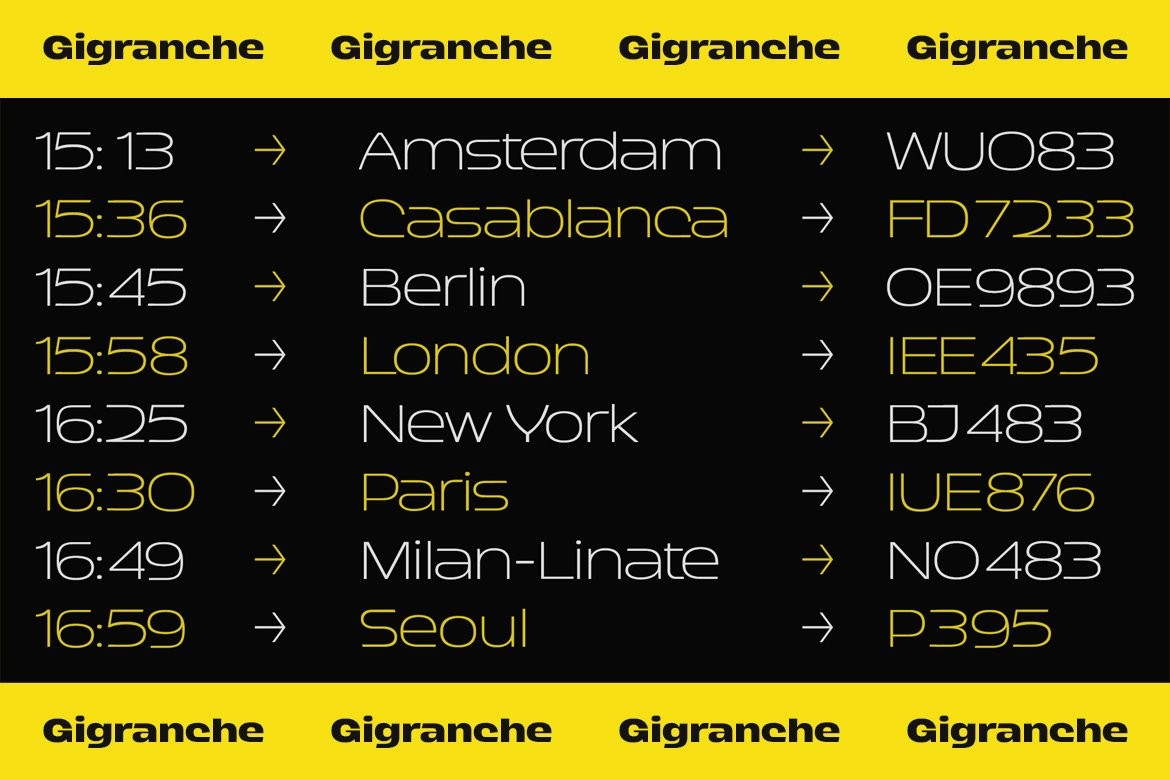 Gigranche现代极简英文字体完整版 设计素材 第10张