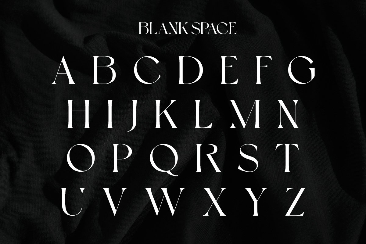 英文字体：现代复古杂志品牌广告设计无衬线字体 Blank Space | Modern Display 设计素材 第6张
