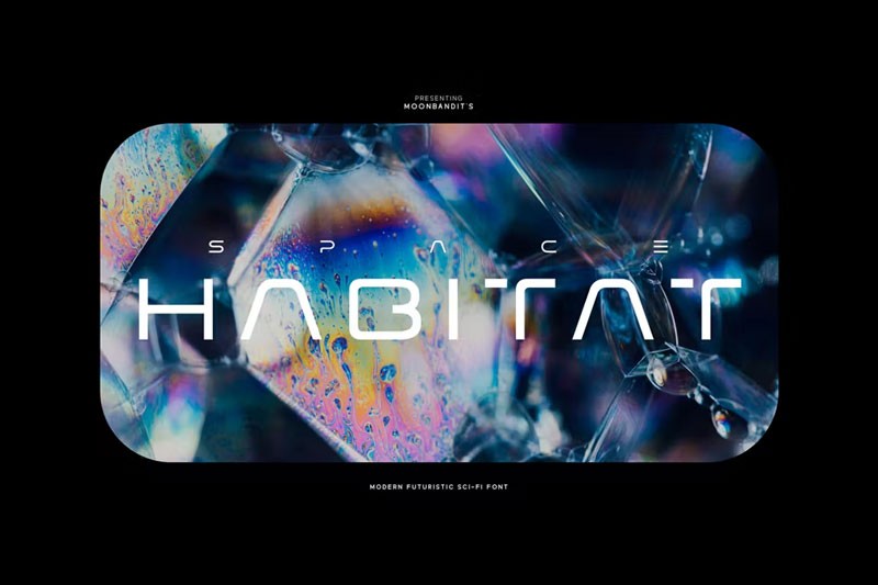 Space Habitat现代简约无衬线英文字体 设计素材 第1张
