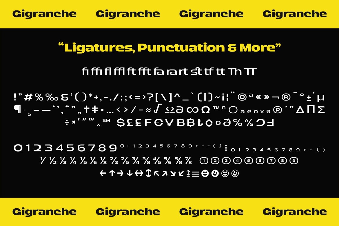 Gigranche现代极简英文字体完整版 设计素材 第13张