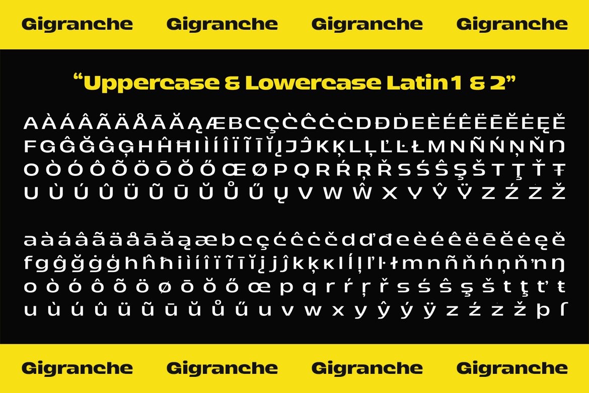 Gigranche现代极简英文字体完整版 设计素材 第12张