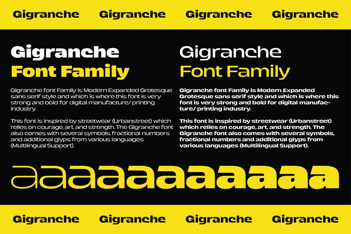Gigranche现代极简英文字体完整版 设计素材 第8张