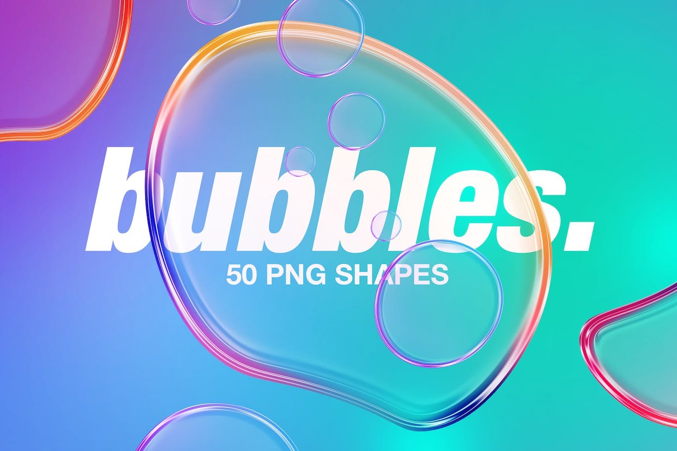 50张时尚透明气泡抽象图形PNG图片素材 图片素材 第1张