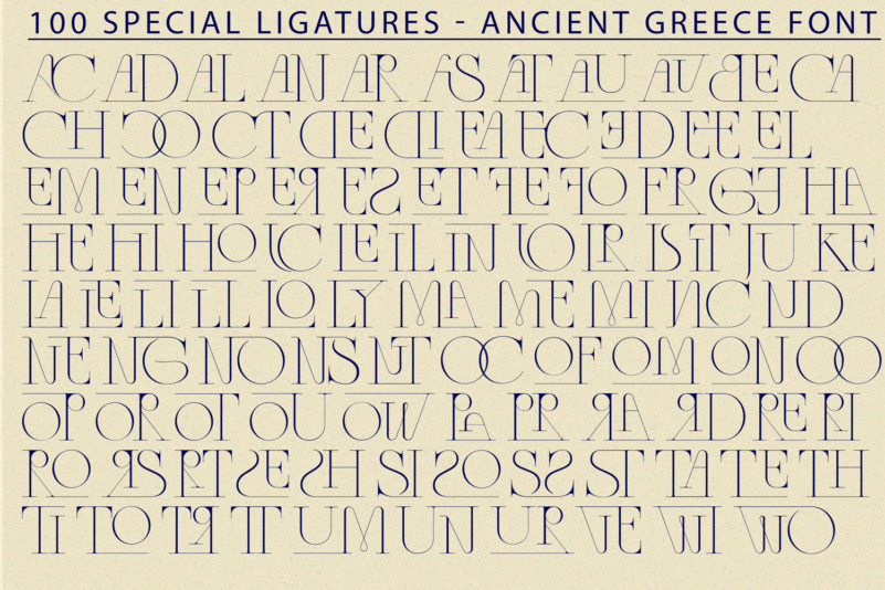 Ancient Greece优雅衬线英文字体 设计素材 第5张