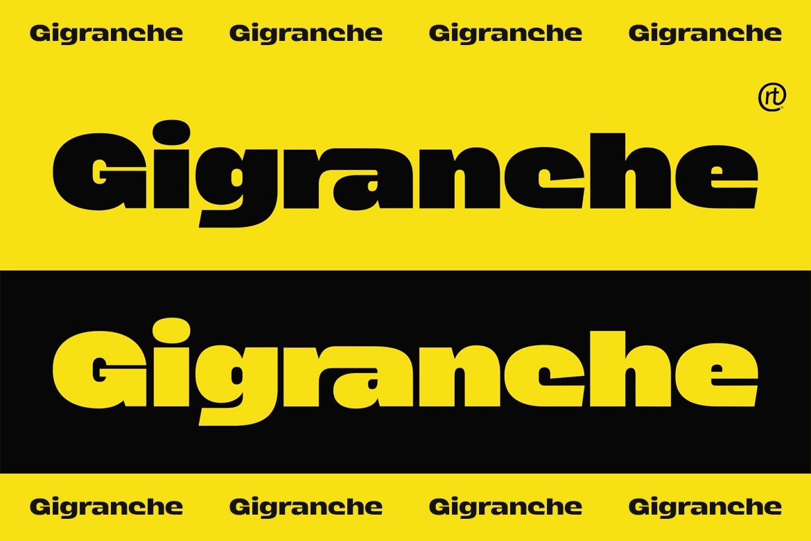 Gigranche现代极简英文字体完整版 设计素材 第5张