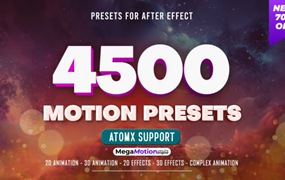 AE脚本：4500个图层弹性缓冲出入动画运动特效预设 Motion Presets