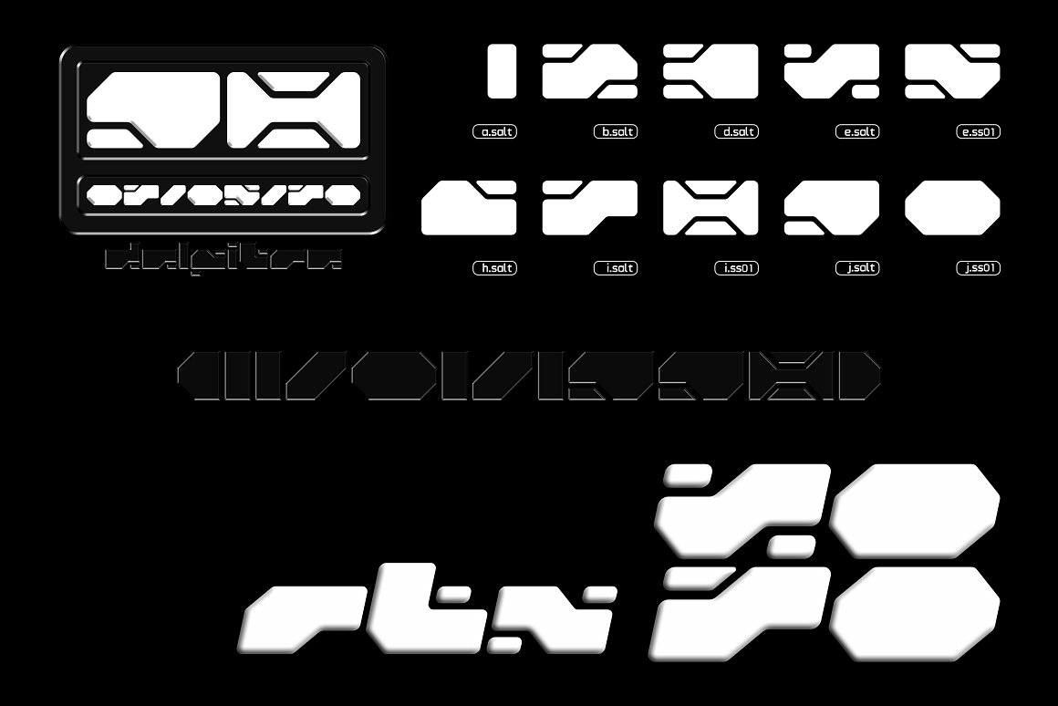 英文字体：未来科幻赛博朋克工业HUD几何Y2K品牌标题英文字体 Vaxen-Rounded Variable Font . 第5张