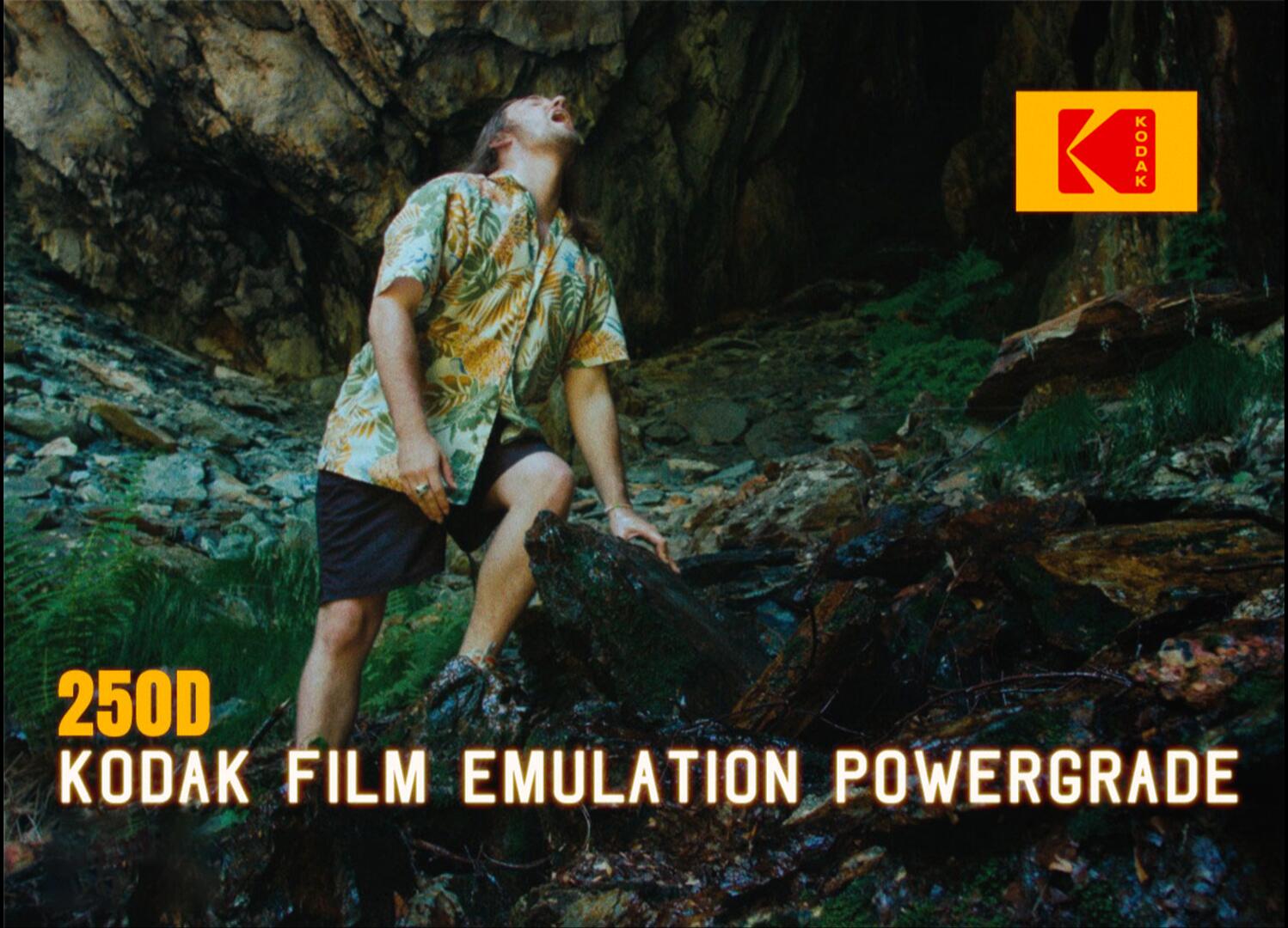 达芬奇柯达250D胶片模拟颗粒光晕亮度曲线调色节点 Davinci Resolve Kodak film emulation Powergrade 插件预设 第1张