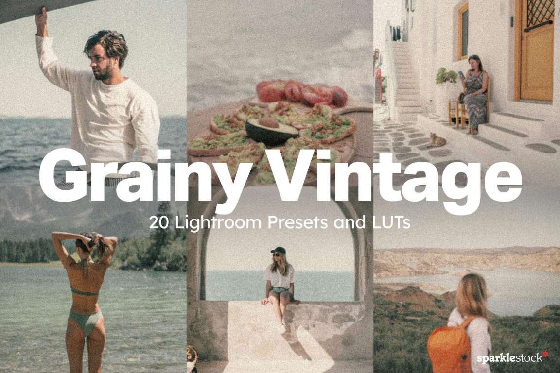20款复古独特色彩电影纹理颗粒LUT+LR调色预设 20 Grainy Vintage Lightroom Presets and LUTs . 第1张