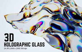 3D高清透明玻璃水晶背景图JPG