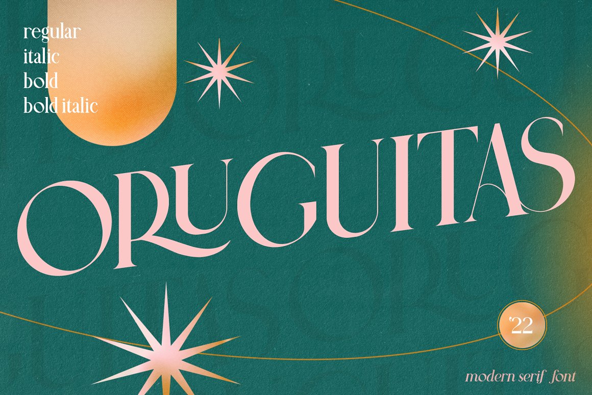 复古女性化现代时尚经典海报杂志标题LOGO设计衬线英文字体安装包 ORUGUITAS | Modern Serif Font . 第7张
