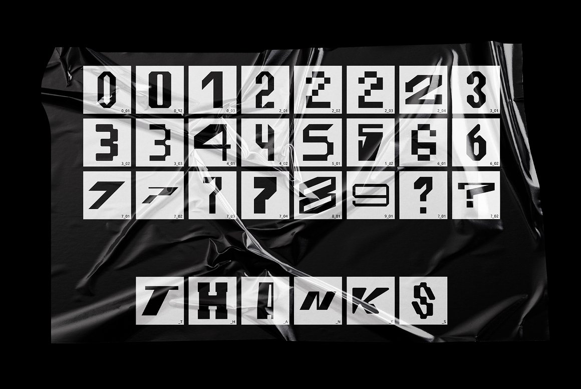 426个街头抽象赛博机能艺术实验性字母形状AI矢量数字现代排版印花设计套装 426 Shapes Letters Numbers Kit by Vanzyst . 第15张