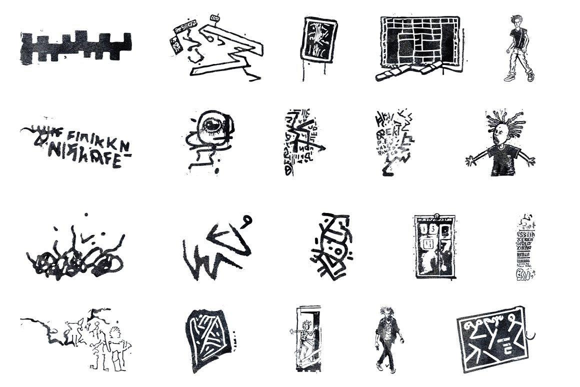 复古街头涂鸦艺术Y2K反设计叛逆手绘钢笔插画插图AI矢量设计套装 Anti-Drawings Vol. 3 x286 Vectors . 第5张