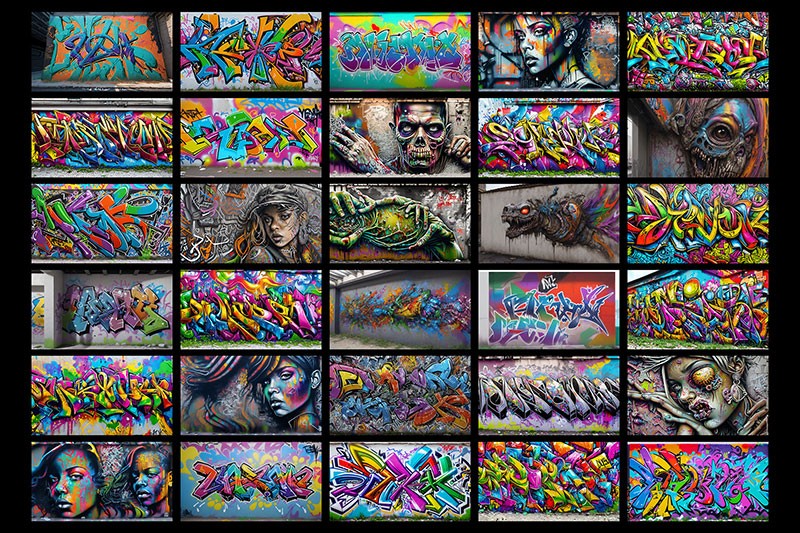 300张8K高清真实街头涂鸦艺术作品JPG 图片素材 第2张