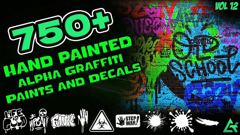 700+街头涂鸦嘻哈艺术字喷漆图案 图片素材 第1张