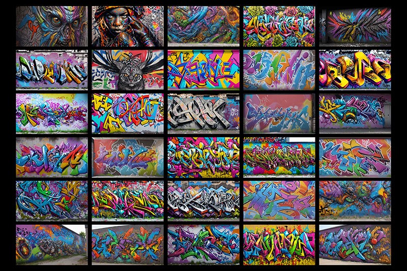 300张8K高清真实街头涂鸦艺术作品JPG 图片素材 第3张