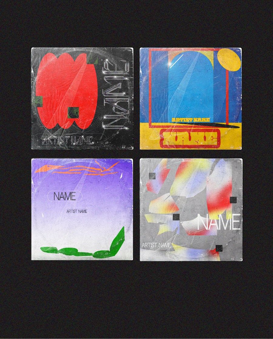 抽象流行摇滚金属嘻哈音乐CD专辑封面包装设计PSD模板 Album Cover Templates – 10 Pieces . 第4张