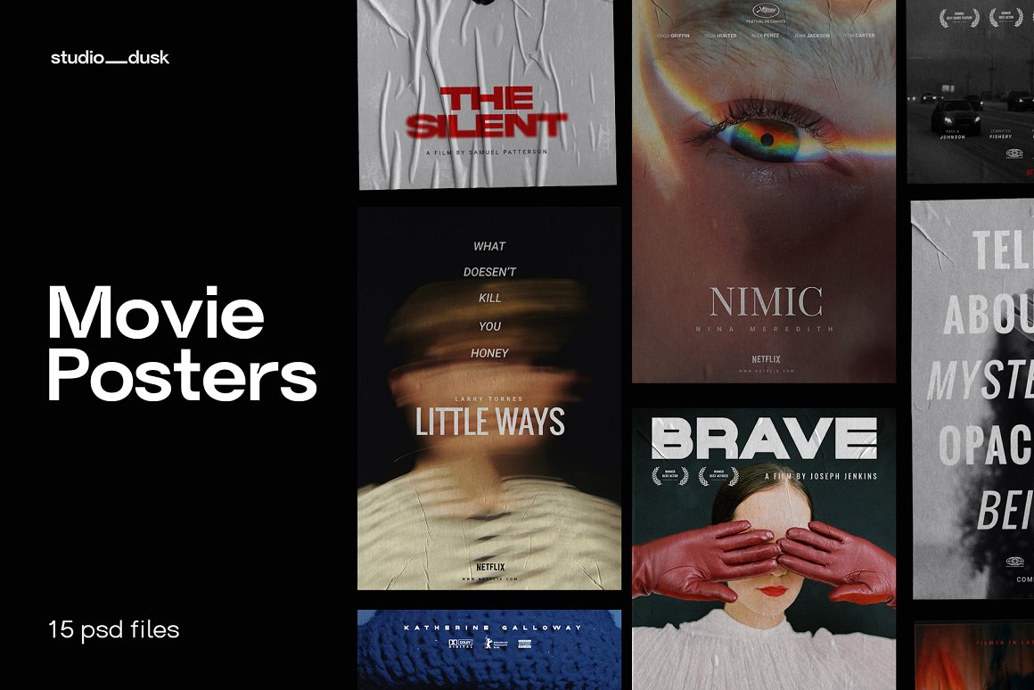 15个好莱坞史诗级电影预告片剧院竖屏电影海报PSD模板 Movie Poster Templates . 第1张