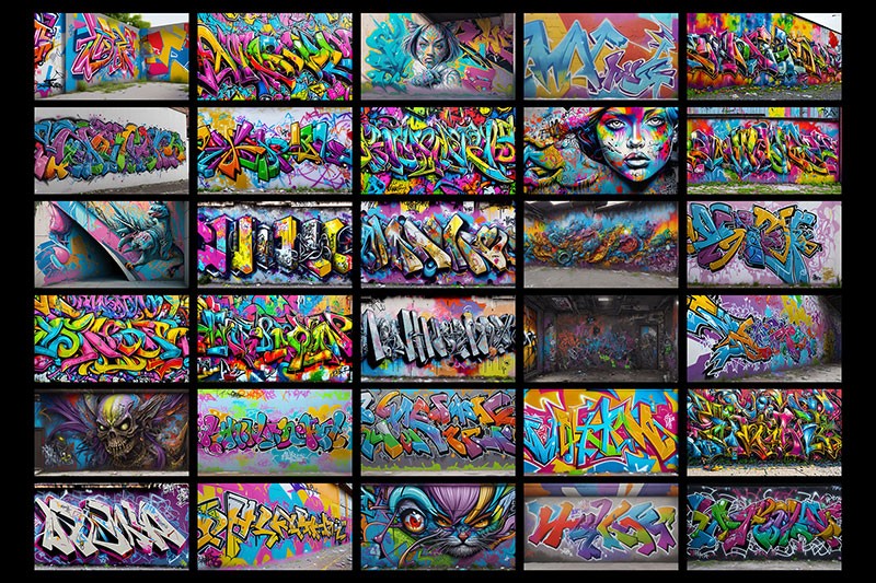 300张8K高清真实街头涂鸦艺术作品JPG 图片素材 第8张