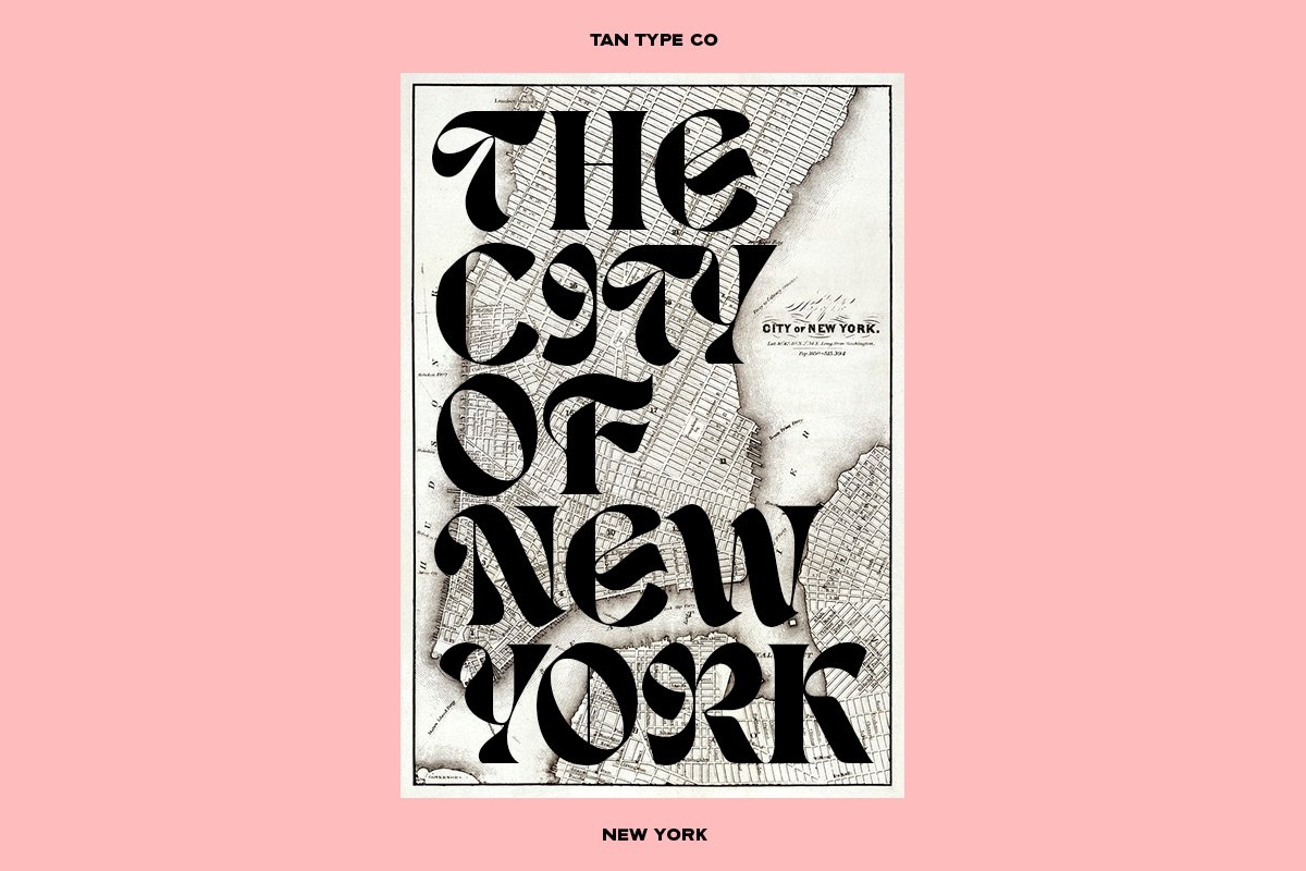 英文字体：复古时尚优雅杂志海报标题设计无衬线字体 TAN - NEW YORK 设计素材 第10张