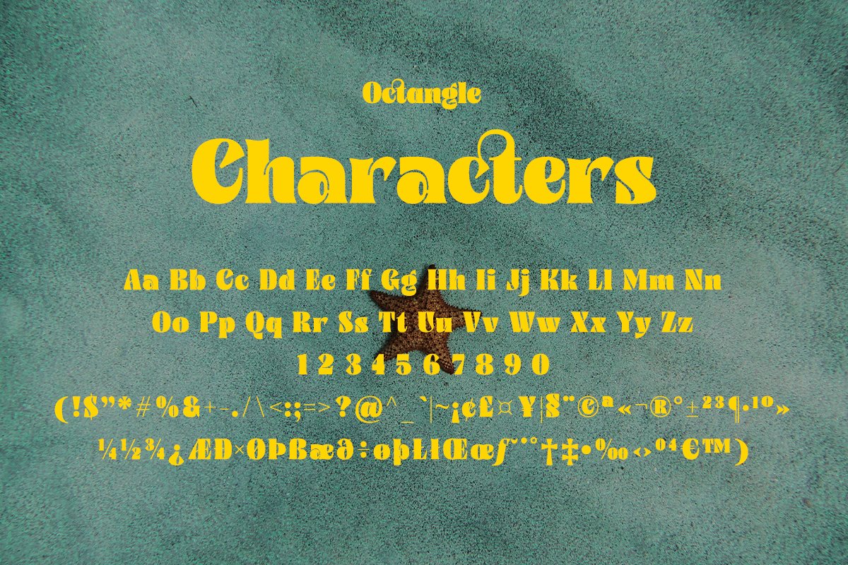 英文字体：60年代复古经典Y2K风书籍杂志服装标题LOGO设计英文字体包 Octangle - Retro Y2K Typeface 设计素材 第11张