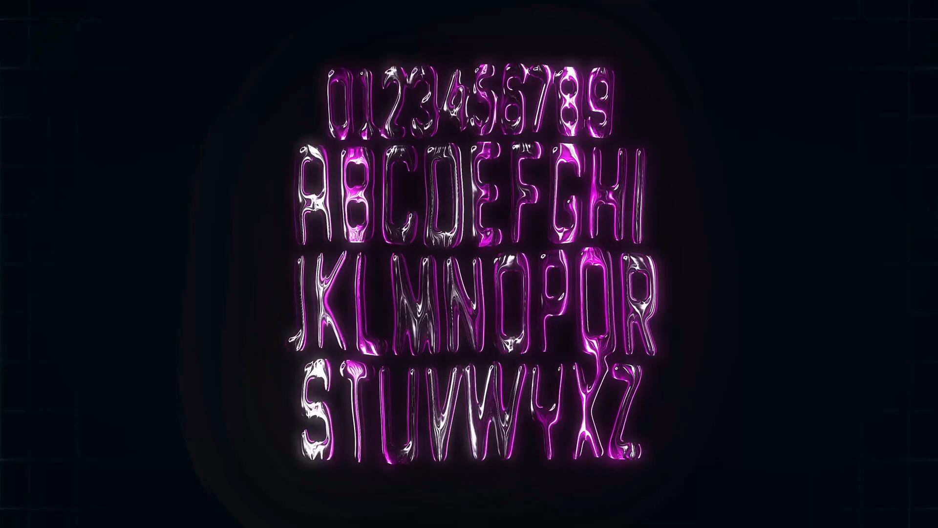 Blindusk 酸性复古金属镀铬字母3D元素纹理电影标题视频动画模板 Blindusk CHROME TITLES 影视音频 第5张