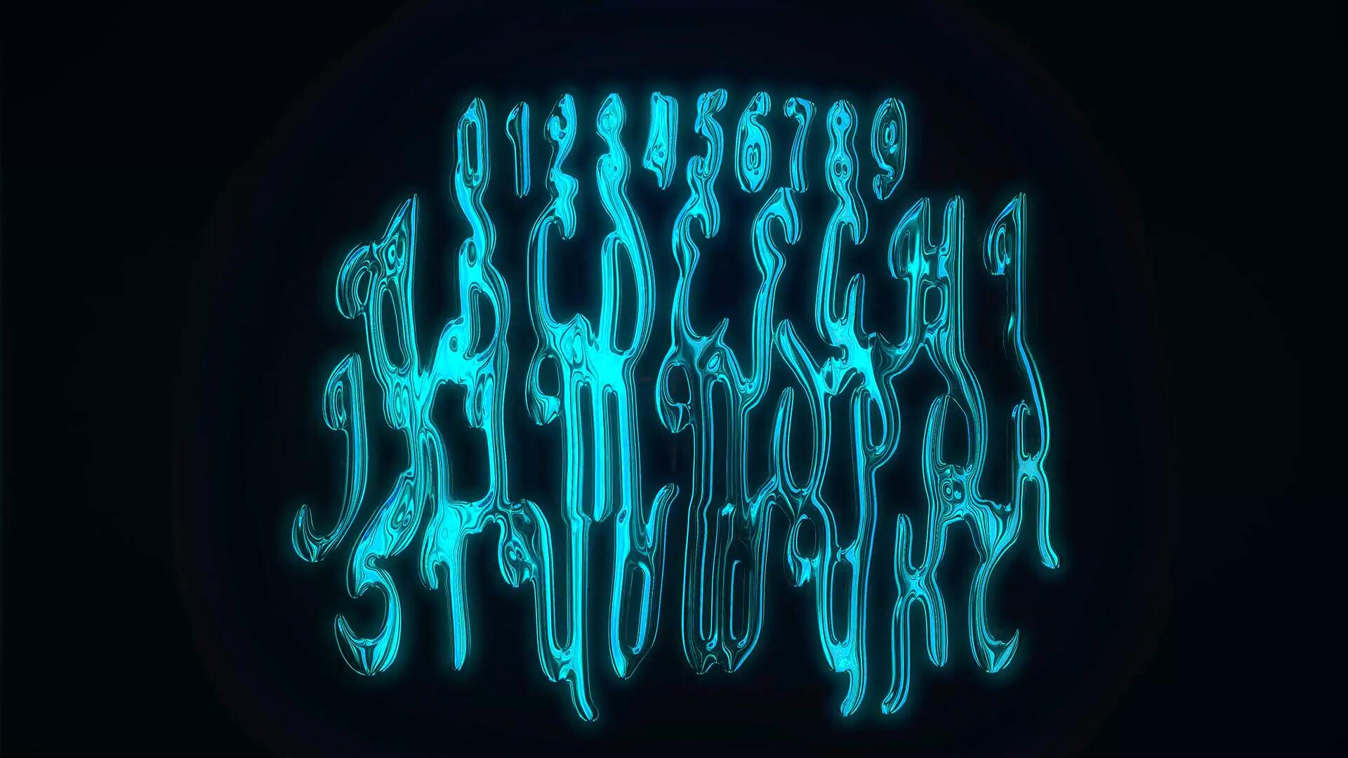 Blindusk 酸性复古金属镀铬字母3D元素纹理电影标题视频动画模板 Blindusk CHROME TITLES 影视音频 第6张