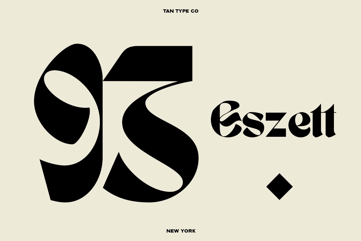 英文字体：复古时尚优雅杂志海报标题设计无衬线字体 TAN - NEW YORK 设计素材 第3张