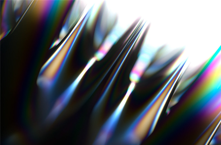 RuleByArt 酸性未来科幻立体三维3D金属有机尖齿异形酸性设计风格PNG设计素材 Ferrofluid Abstract Textures 图片素材 第2张