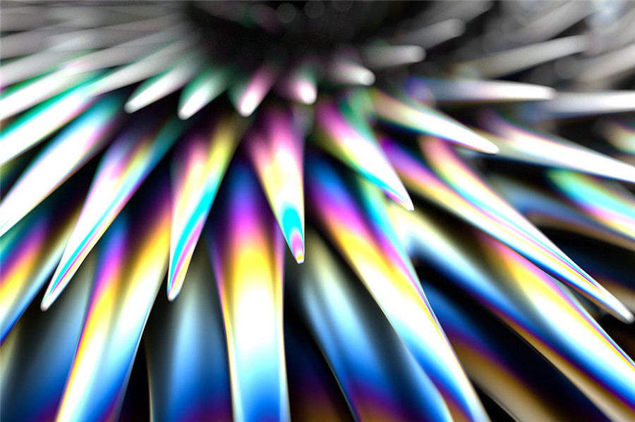 RuleByArt 酸性未来科幻立体三维3D金属有机尖齿异形酸性设计风格PNG设计素材 Ferrofluid Abstract Textures 图片素材 第5张
