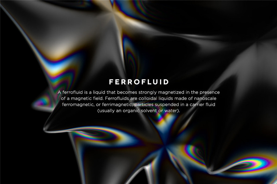 RuleByArt 酸性未来科幻立体三维3D金属有机尖齿异形酸性设计风格PNG设计素材 Ferrofluid Abstract Textures 图片素材 第7张