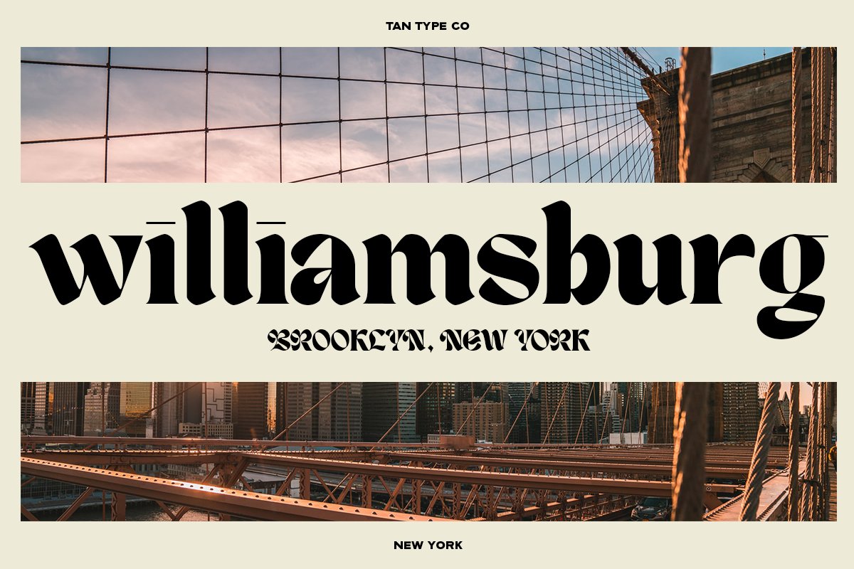 英文字体：复古时尚优雅杂志海报标题设计无衬线字体 TAN - NEW YORK 设计素材 第1张