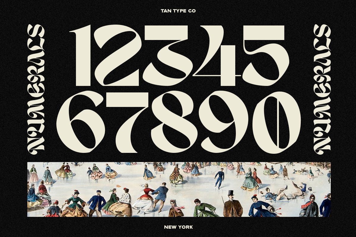 英文字体：复古时尚优雅杂志海报标题设计无衬线字体 TAN - NEW YORK 设计素材 第7张