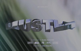 迷幻酸性嘻哈风格3D金属感音乐视频文字标题AE模板预设包 Title For Music Video