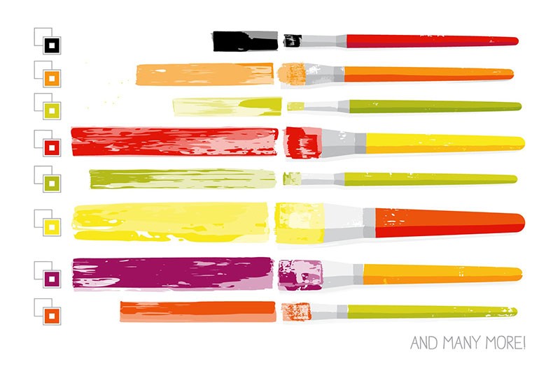 24个丙烯颜料效果AI笔刷 笔刷资源 第4张