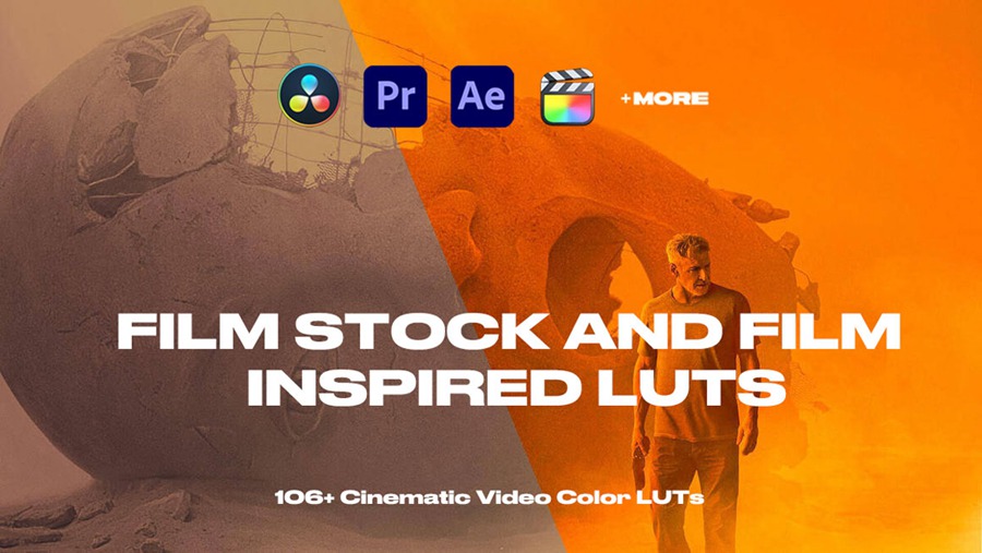 106个好莱坞胶片启发电影色彩LUT调色预设 Film Stock and Film Inspired LUTs . 第1张