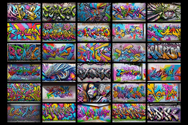 300张8K高清真实街头涂鸦艺术作品JPG 图片素材 第6张