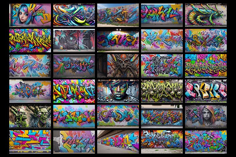 300张8K高清真实街头涂鸦艺术作品JPG 图片素材 第7张