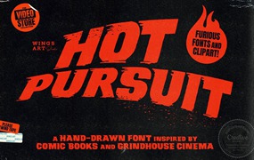 Hot Pursuit 复古漫画英文字体