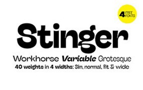 Stinger动感时尚英文字体完整版