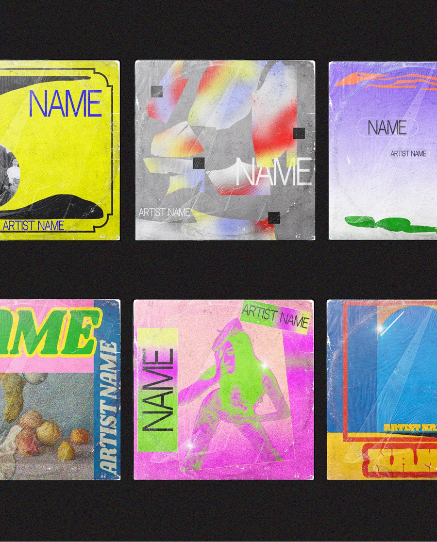 抽象流行摇滚金属嘻哈音乐CD专辑封面包装设计PSD模板 Album Cover Templates – 10 Pieces . 第3张