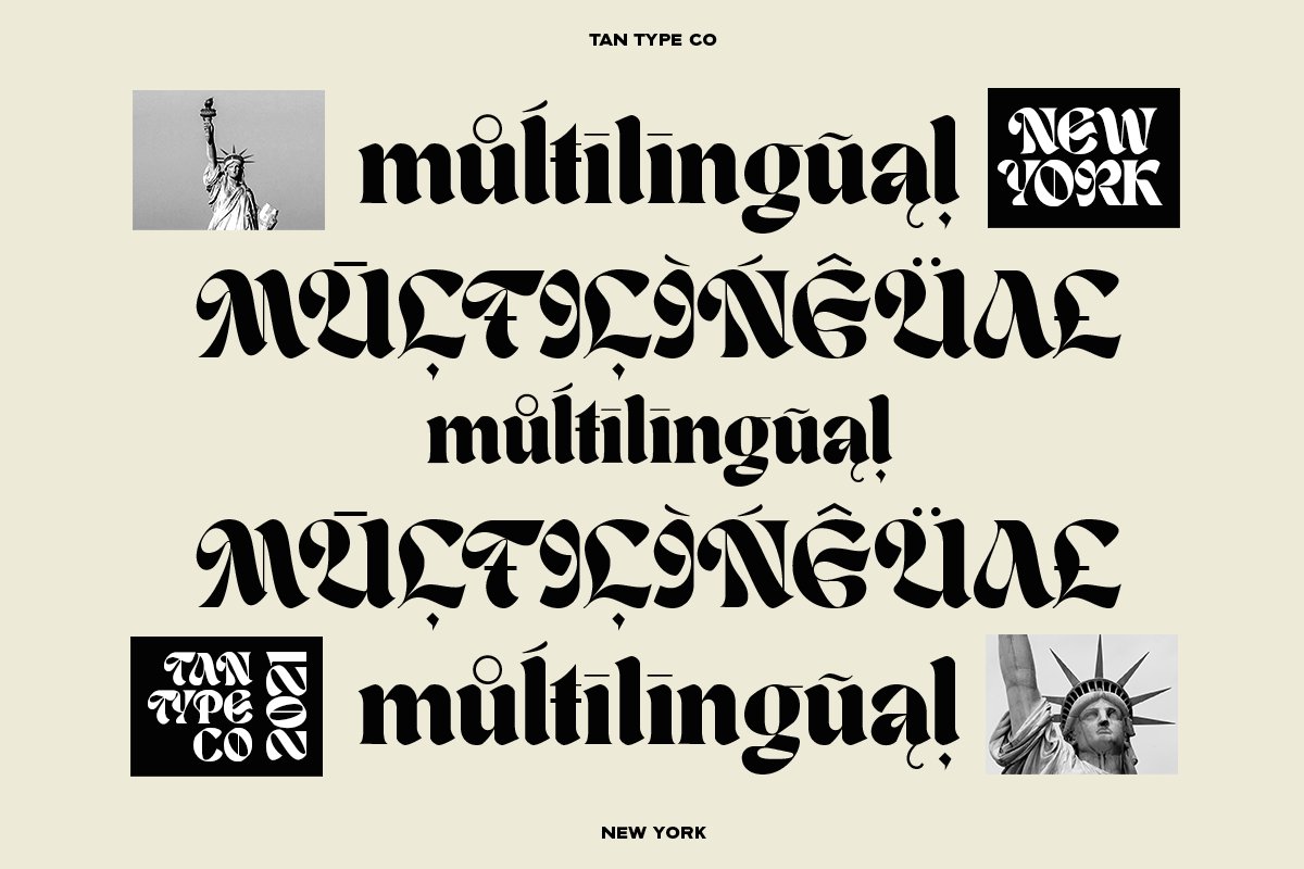 英文字体：复古时尚优雅杂志海报标题设计无衬线字体 TAN - NEW YORK 设计素材 第13张
