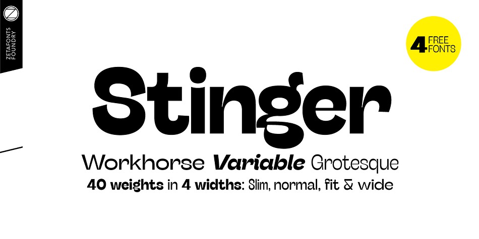 Stinger动感时尚英文字体完整版 设计素材 第1张