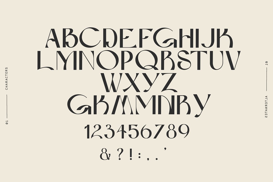 英文字体：超现实梦幻时尚逆反差品牌LOGO杂志标题设计英文字体 Reform Modern Display Font 设计素材 第13张