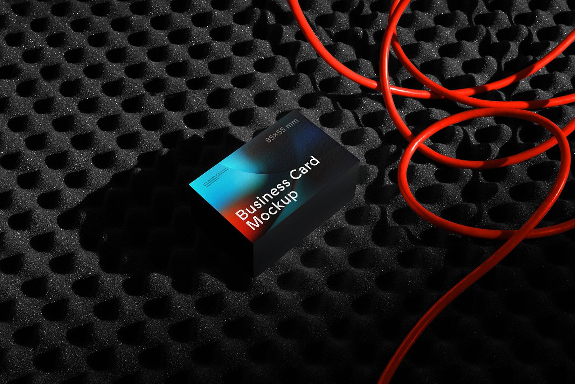暗黑北欧质感品牌Vi设计商务名片卡片展示贴图PSD样机模板素材 Business Cards Mockups / SGNL Series . 第4张