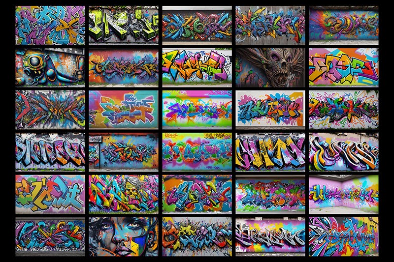 300张8K高清真实街头涂鸦艺术作品JPG 图片素材 第4张