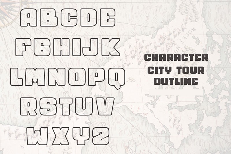 City Tour创意图形英文字体 设计素材 第9张